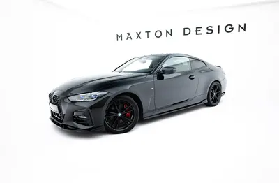 Maxton Design Splitter-Set für BMW 4er M-Paket Coupé G22 / G22 Facelift – Schwarz glänzend