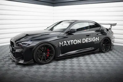 Maxton Design Splitter-Set für BMW M2 G87 – Sichtcarbon (Prepreg)