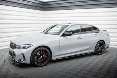 Maxton Design Splitter-Set für BMW M340i Limousine G20 Facelift – Schwarz glänzend