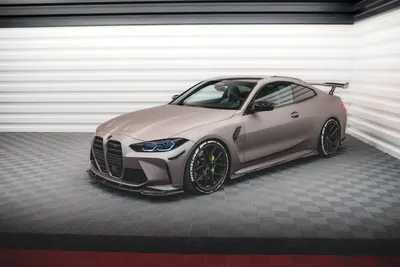 Maxton Design Splitter-Set für BMW M4 Coupé G82 / G82 Facelift – Sichtcarbon (Prepreg)