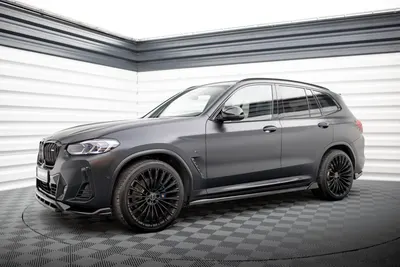 Maxton Design Splitter-Set für BMW X3 M-Paket G01 Facelift – Schwarz glänzend