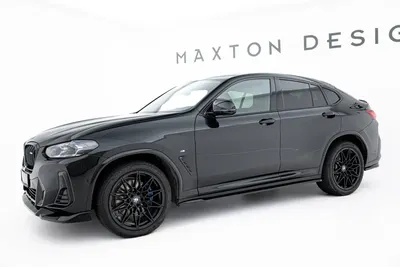 Maxton Design Splitter-Set für BMW X4 M-Paket G02 Facelift – Schwarz glänzend