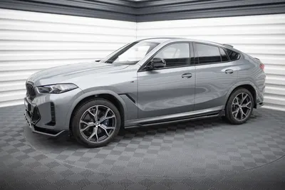 Maxton Design Splitter-Set für BMW X6 M-Paket G06 Facelift – Schwarz glänzend