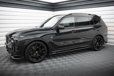 Maxton Design Splitter-Set für BMW X7 M-Paket G07 Facelift – Schwarz glänzend