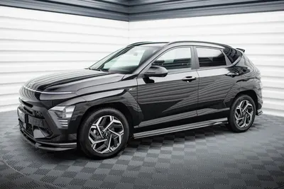 Maxton Design Splitter-Set für Hyundai Kona N-Line Mk2 – Schwarz glänzend
