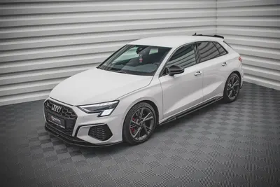 Maxton Design Splitter-Set V.1 für Audi A3 S line Sportback 8Y – Schwarz glänzend