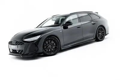 Maxton Design Splitter-Set V.1 für Audi A6 S line Avant C9 – Schwarz glänzend