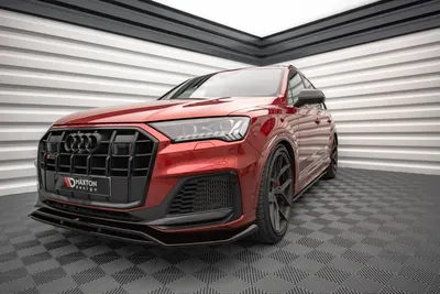 Maxton Design Splitter-Set V.1 für Audi SQ7 Mk2 (4M) Facelift – Schwarz glänzend