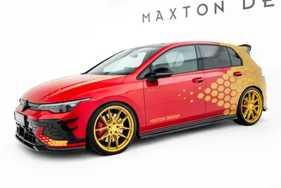 Maxton Design Splitter-Set V.1 für VW Golf 8 GTI Clubsport Facelift – Schwarz glänzend