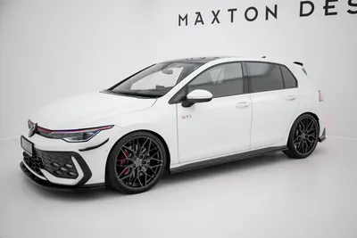 Maxton Design Splitter-Set V.1 für VW Golf 8 GTI Facelift – Schwarz glänzend