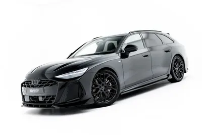Maxton Design Splitter-Set V.2 für Audi A6 S line Avant C9 – Schwarz glänzend