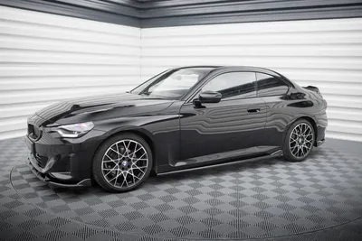 Maxton Design Splitter-Set V.2 für BMW 2er Coupé G42 – Schwarz glänzend