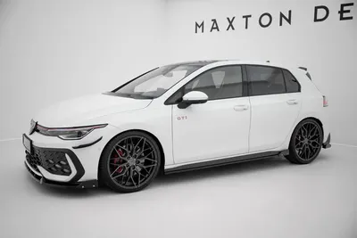 Maxton Design Splitter-Set V.2 für VW Golf 8 GTI Facelift – Schwarz glänzend