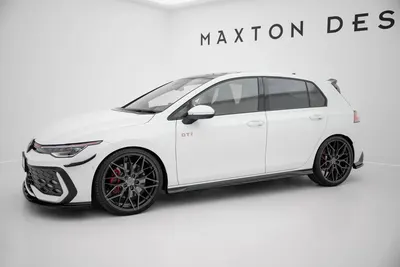 Maxton Design Splitter-Set V.3 für VW Golf 8 GTI Facelift – Schwarz glänzend