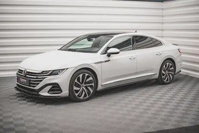 Maxton Design Splitter-Set für VW Arteon R-Line Limousine / Shooting Brake Mk1 Facelift – Schwarz glänzend
