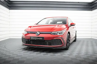 Maxton Design Splitter-Set für VW Golf 8 GTI – Schwarz glänzend