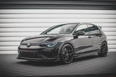 Maxton Design Splitter-Set für VW Golf 8 R Schrägheck – Schwarz glänzend
