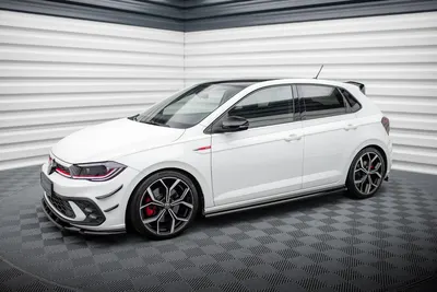 Maxton Design Splitter-Set für VW Polo GTI Mk6 Facelift – Schwarz glänzend