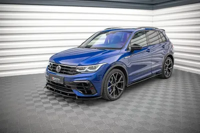 Maxton Design Splitter-Set für VW Tiguan R Mk2 Facelift – Schwarz glänzend