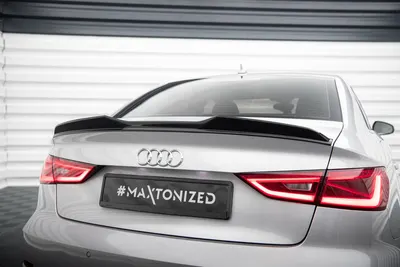 Maxton Design Spoilerlippe für Audi A3 / A3 S line / S3 Limousine 8V – Schwarz glänzend