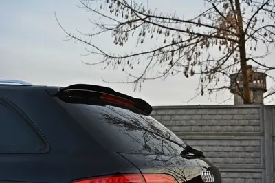 Maxton Design Spoilerlippe für Audi A4 Avant B8 / B8 Facelift Avant – Schwarz glänzend