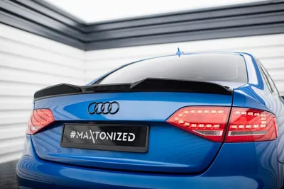 Maxton Design Spoilerlippe für Audi A4 Limousine B8 – Schwarz glänzend