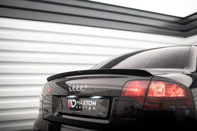 Maxton Design Spoilerlippe für Audi A4 Limousine S line B7 – Schwarz glänzend