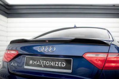 Maxton Design Spoilerlippe für Audi A5 Coupé 8T – Schwarz glänzend