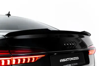 Maxton Design Spoilerlippe für Audi A6 Limousine C8 / C8 Facelift – Schwarz glänzend