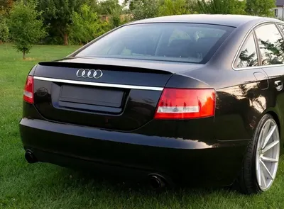 Maxton Design Spoilerlippe für Audi A6 S line C6 Limousine – Schwarz glänzend
