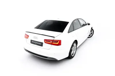 Maxton Design Spoilerlippe für Audi A6 / A6 S line / S6 Limousine C7 Facelift – Schwarz glänzend