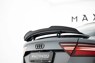 Maxton Design Spoilerlippe für Audi A7 / S7 / RS7 / A7 S line C7 / C7 Facelift – Schwarz glänzend