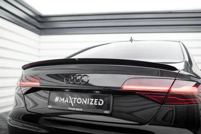 Maxton Design Spoilerlippe für Audi A8 D4 – Schwarz glänzend