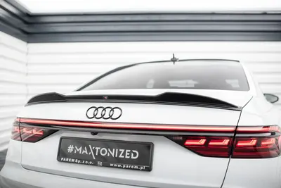 Maxton Design Spoilerlippe für Audi A8 / A8 S line / S8 D5 – Schwarz glänzend