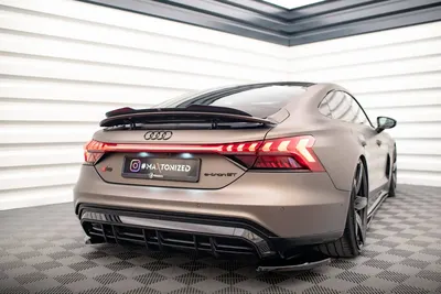 Maxton Design Spoilerlippe für Audi e-Tron GT / RS GT RS Mk1 – Schwarz glänzend
