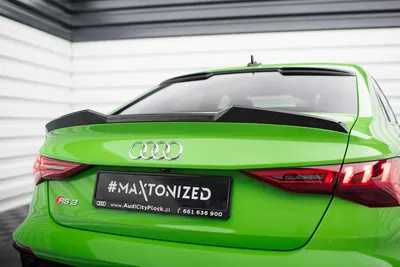 Maxton Design Spoilerlippe für Audi RS3 / S3 / A3 S line / Standard Limousine 8Y – Sichtcarbon (Prepreg)
