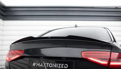 Maxton Design Spoilerlippe für Audi S4 B8 Facelift Limousine – Schwarz glänzend
