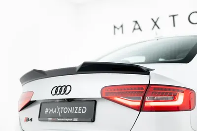 Maxton Design Spoilerlippe für Audi S4 Limousine B8 Facelift – Schwarz glänzend