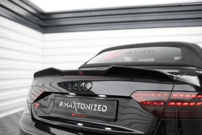 Maxton Design Spoilerlippe für Audi S5 / A5 S line Cabrio 8T – Schwarz glänzend