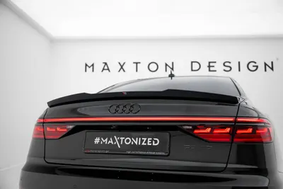 Maxton Design Spoilerlippe für Audi S8 / A8 / A8 S line D5 – Schwarz glänzend