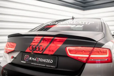 Maxton Design Spoilerlippe für Audi S8 D4 – Schwarz glänzend