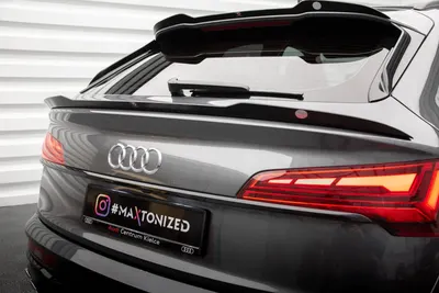 Maxton Design Spoilerlippe für Audi SQ5 / Q5 S line Sportback Mk2 Facelift – Schwarz glänzend