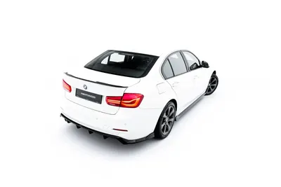 Maxton Design Spoilerlippe für BMW 3er Sportline Limousine F30 – Schwarz glänzend