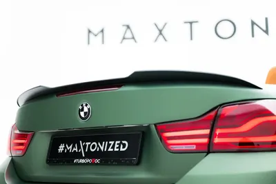 Maxton Design Spoilerlippe für BMW 4er Cabrio F33 – Schwarz glänzend