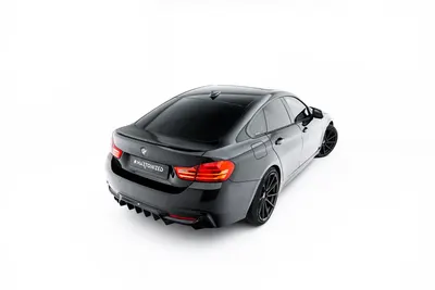 Maxton Design Spoilerlippe für BMW 4er Gran Coupé Standard / M-Paket F36 / F36 Facelift – Schwarz glänzend