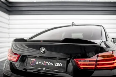 Maxton Design Spoilerlippe für BMW 4er Gran Coupé Standard / M-Paket F36 / F36 Facelift – Schwarz glänzend