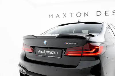 Maxton Design Spoilerlippe für BMW 5er Standard / M-Paket / M550 Limousine G30 / G30 Facelift – Schwarz glänzend