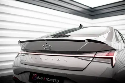 Maxton Design Spoilerlippe für Hyundai Elantra Mk7 – Schwarz glänzend