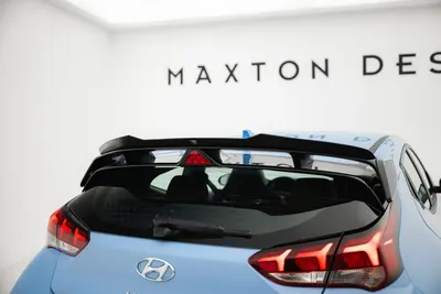 Maxton Design Spoilerlippe für Hyundai Veloster N Mk2 – Schwarz glänzend