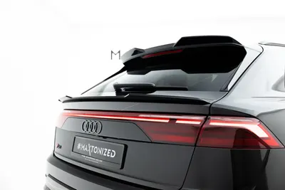 Maxton Design Spoilerlippe V.2 für Audi Q8 / Q8 S line / SQ / RSQ8 Mk1 / Mk1 – Schwarz glänzend